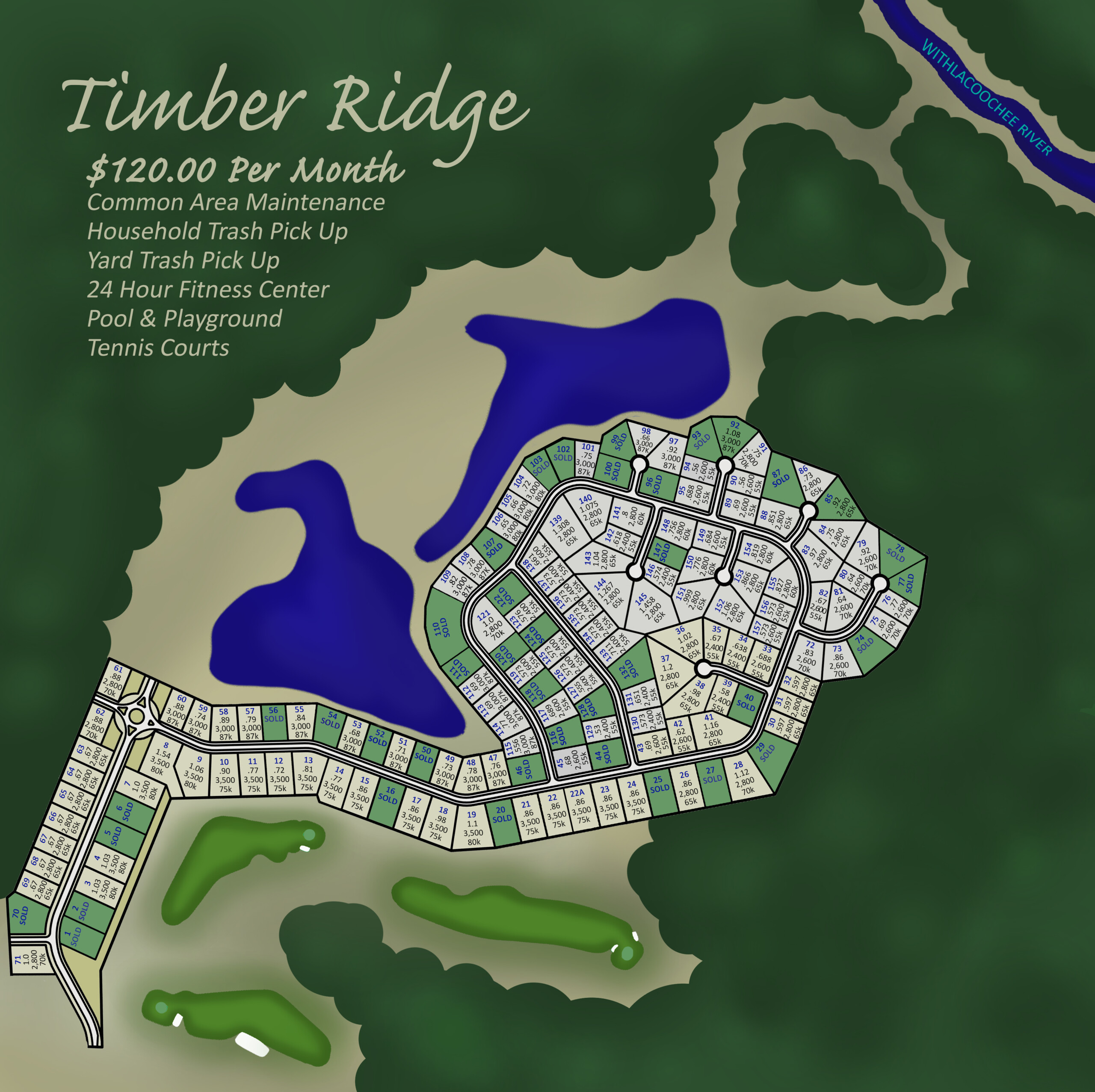 Timber Ridge Map - Updated 05012020 Timber Ridge Lot Map